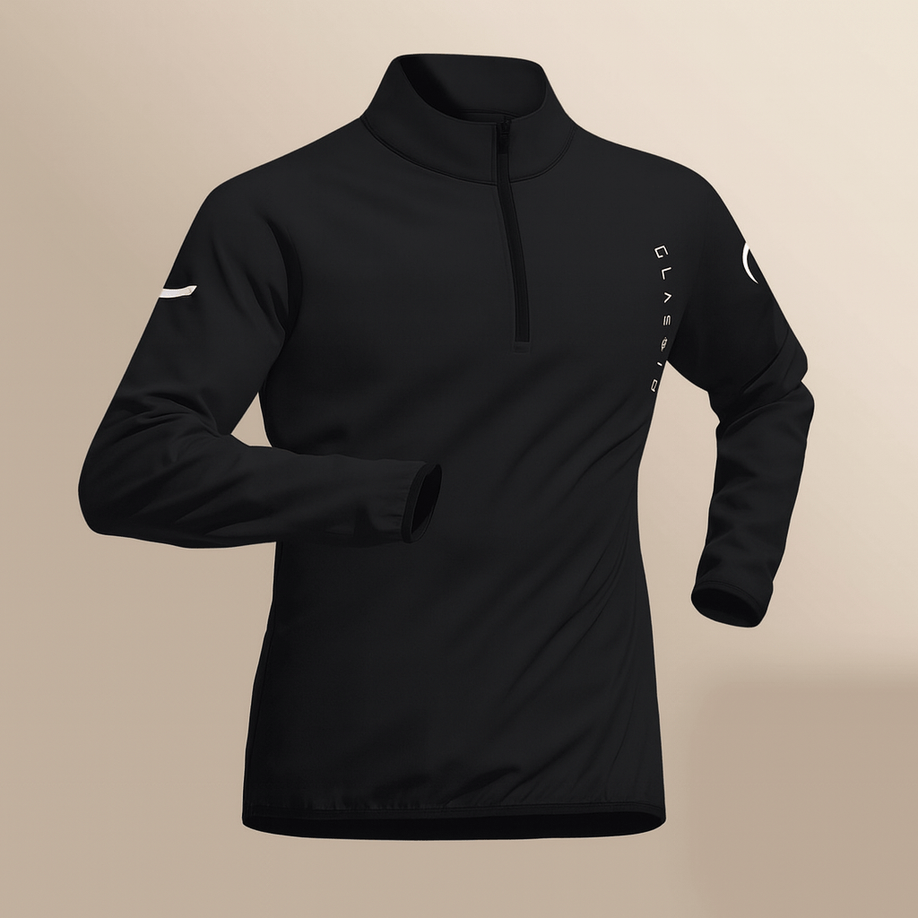 Ryder black half-zip running top