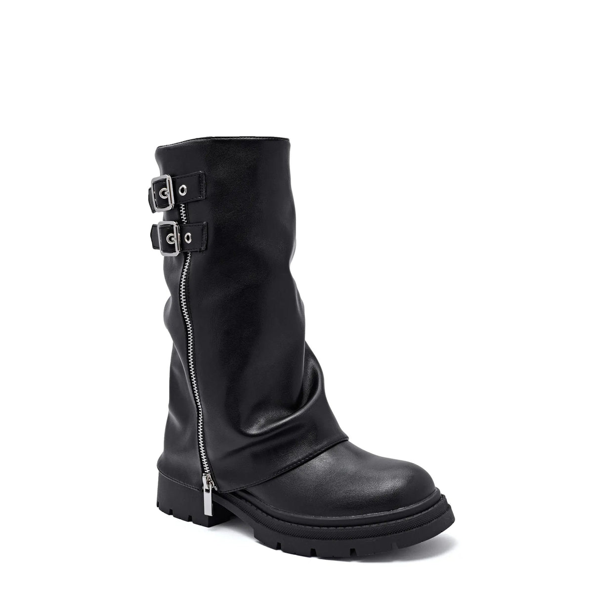Evrey Zip Boots side view on white background