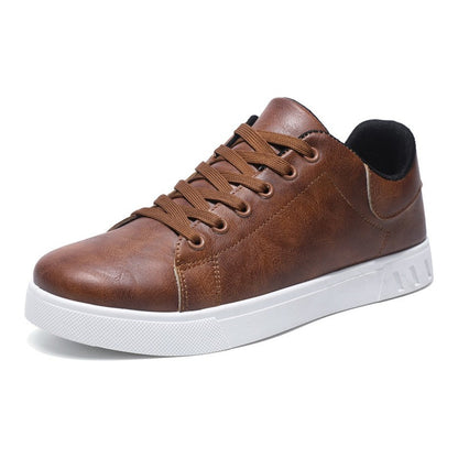 Harlan men's smart casual trainers in brown