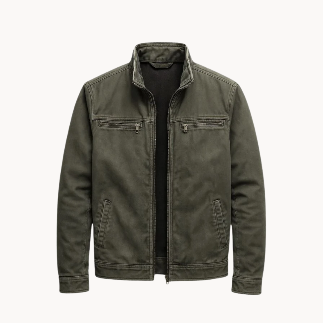 Calder | Stand-Collar Washed Cotton Jacket