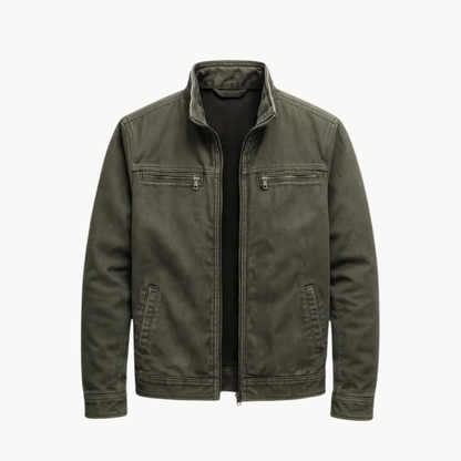 Calder | Stand-Collar Washed Cotton Jacket