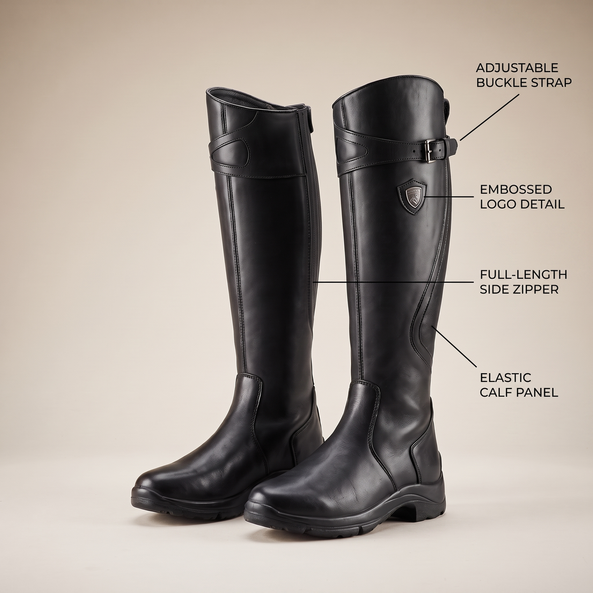 Imogen | Tall Buckle Riding Boots