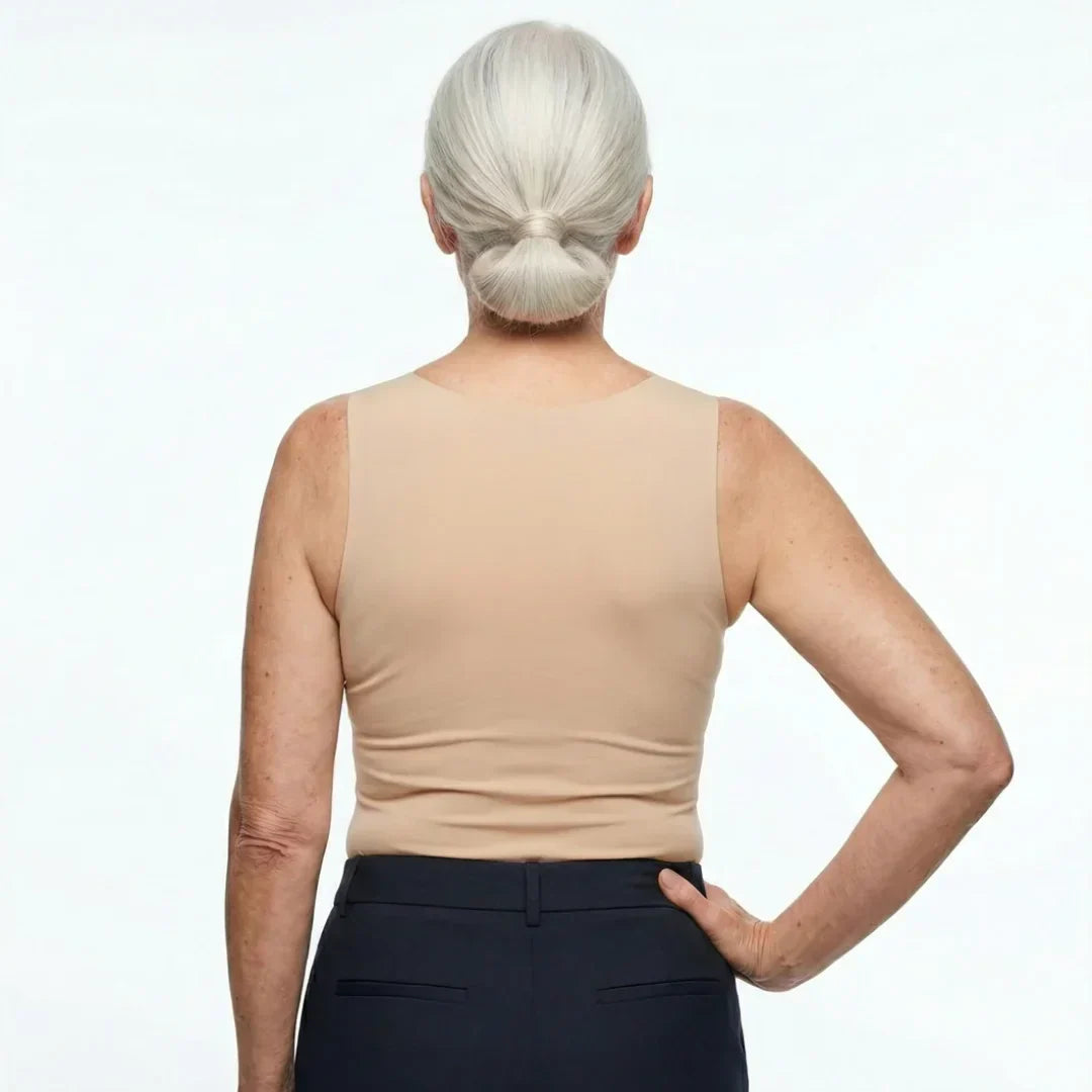 Rosalind tank top in Nude, back