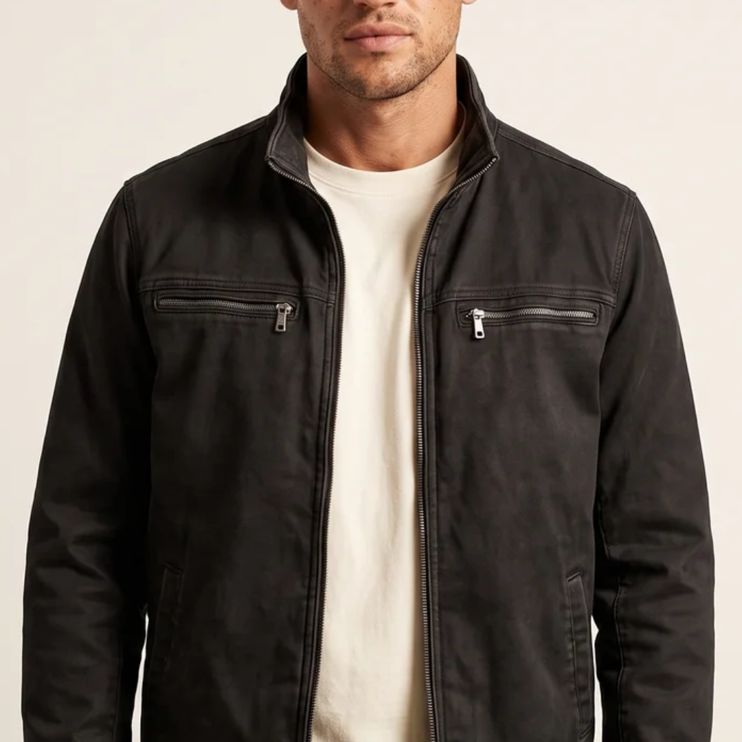 Calder | Stand-Collar Washed Cotton Jacket