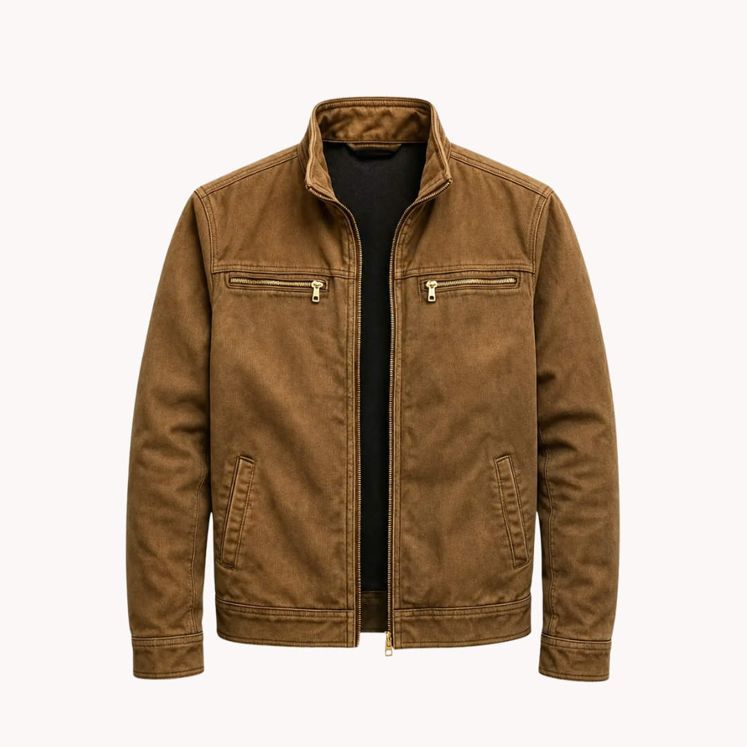 Calder | Stand-Collar Washed Cotton Jacket
