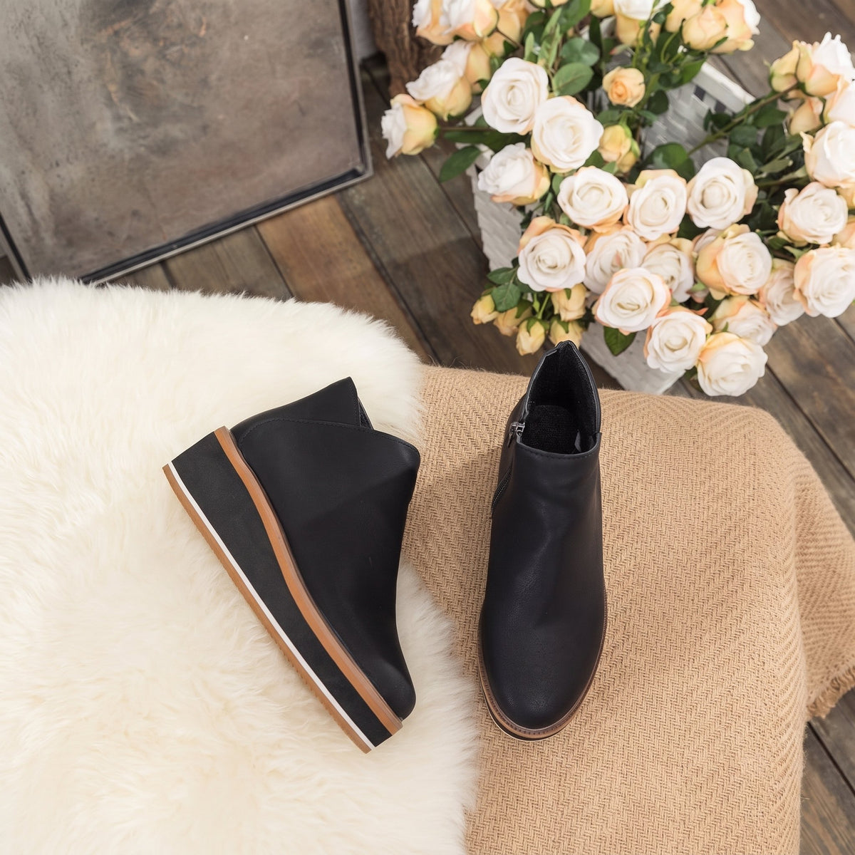 Marlowe | Platform Zip Ankle Boots