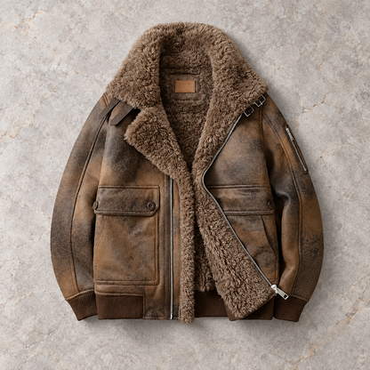 Thorne | Distressed Shearling Jacket