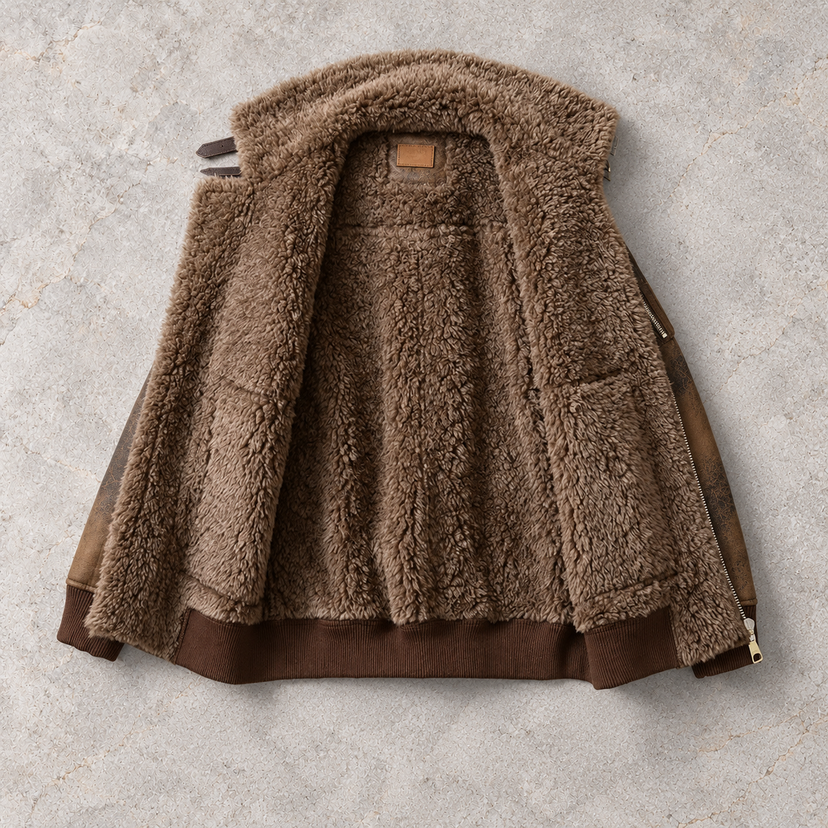 Thorne | Distressed Shearling Jacket