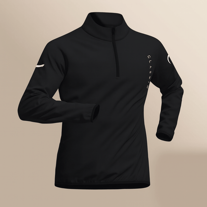 Ryder black half-zip running top