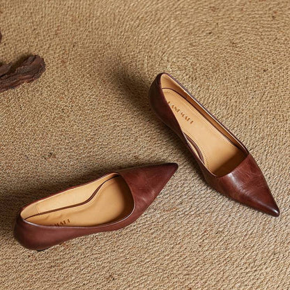 Mirella | Pointed Kitten Heel Court Shoes