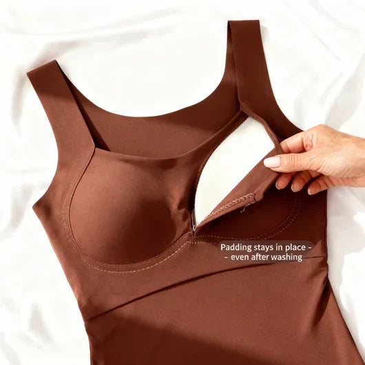 Built-in padding stays in place after washing