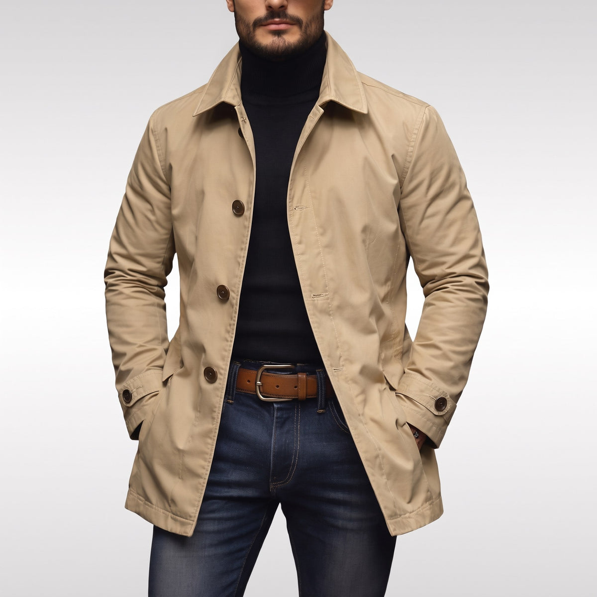 Ashford Tailored Mac Coat - Beige