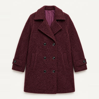 Aurelia Cozy Jacket in Burgundy