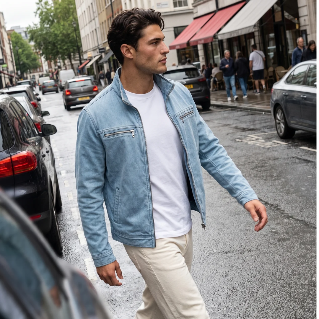 Calder | Stand-Collar Washed Cotton Jacket