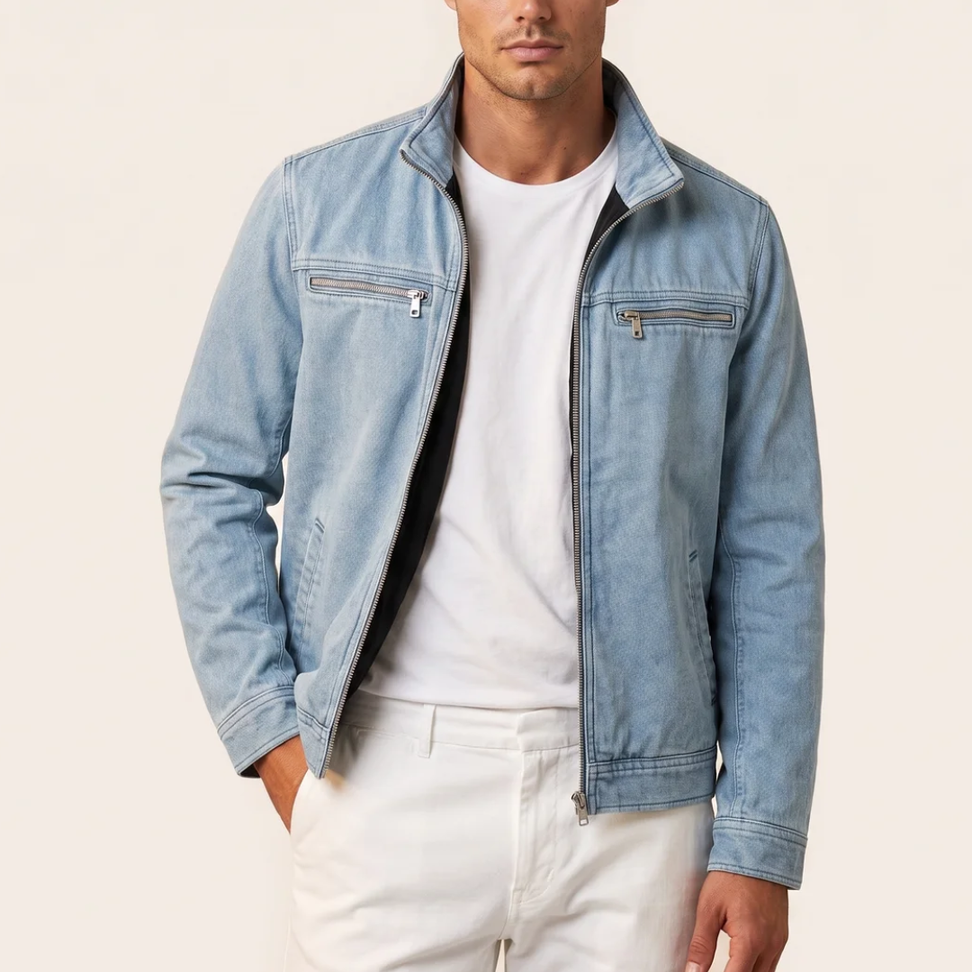 Calder | Stand-Collar Washed Cotton Jacket