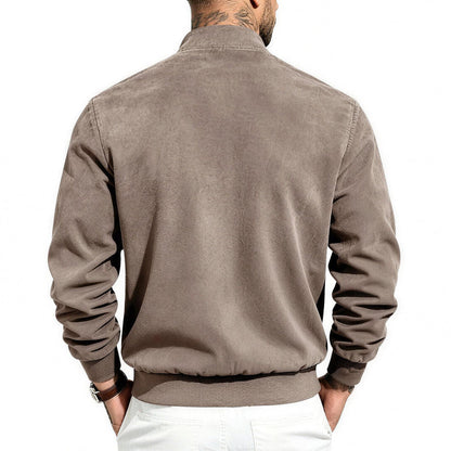 Bennett flight jacket in khaki, back view