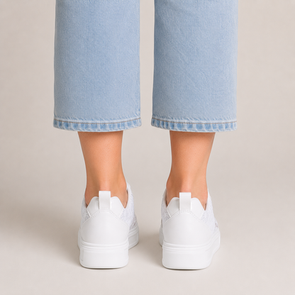 Clara | Floral Lace Trainers