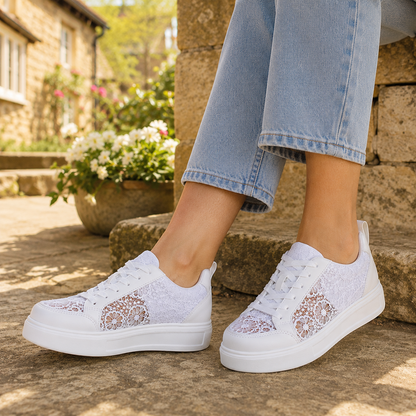 Clara | Floral Lace Trainers