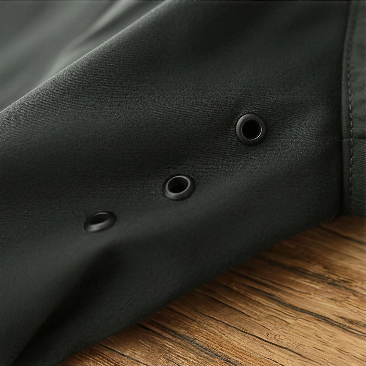 Braemar Waxed Field Jacket eyelet detail