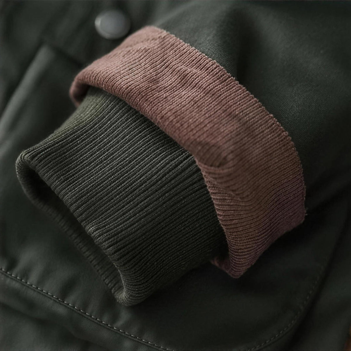 Braemar Waxed Field Jacket ribbed storm cuff