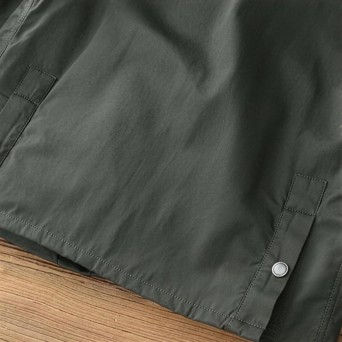 Braemar Waxed Field Jacket hem detail