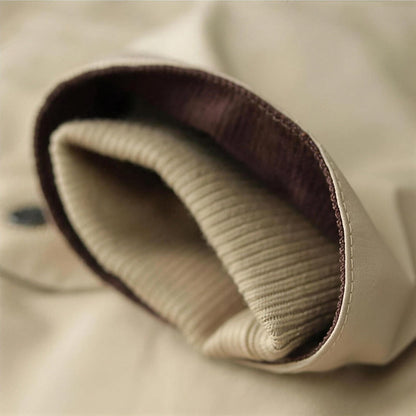 Braemar Waxed Field Jacket in Khaki, storm cuff