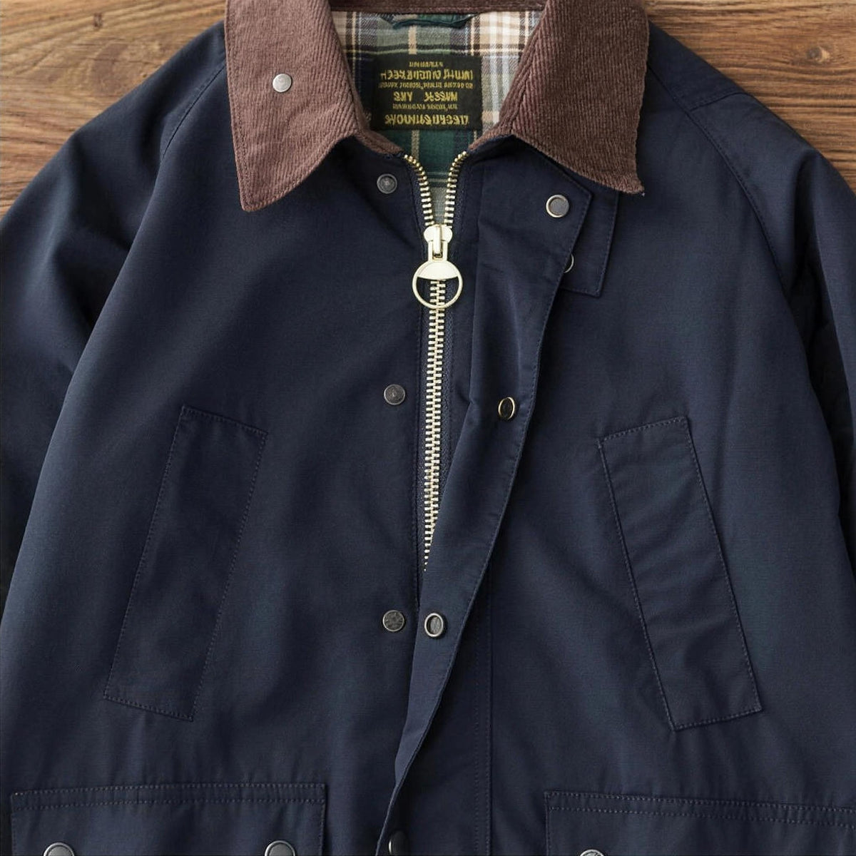 Braemar Waxed Field Jacket in Navy