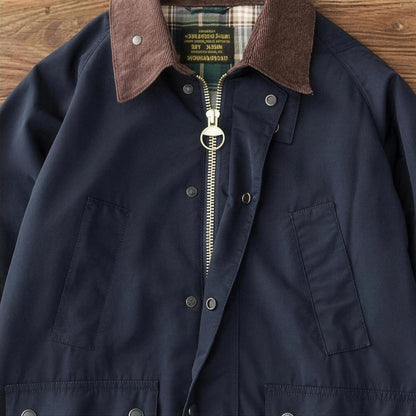 Braemar Waxed Field Jacket in Navy