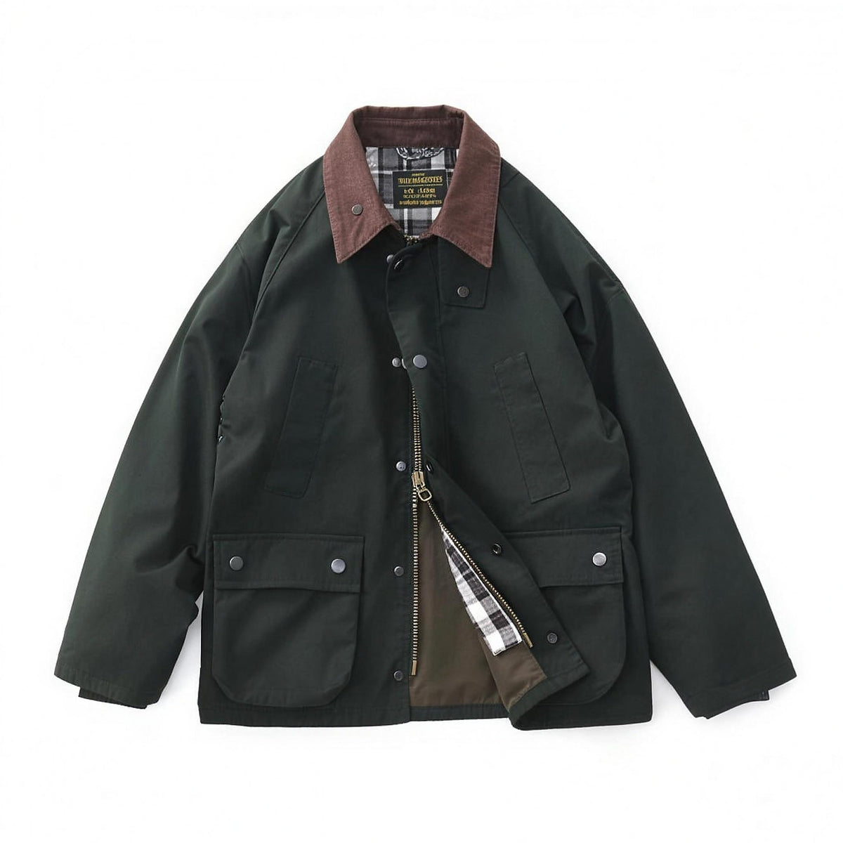 Braemar Waxed Field Jacket in Dark Green