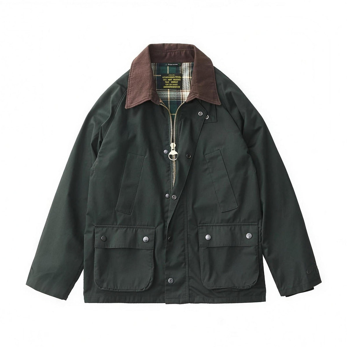 Braemar Waxed Field Jacket in Dark Green Waxed