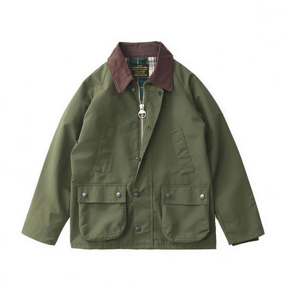 Braemar Waxed Field Jacket in Army Green