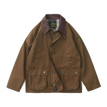 Braemar Waxed Field Jacket in Coffee Waxed