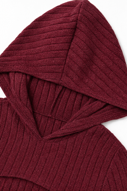 Delphine | Hooded Bolero & Ribbed Mini Dress Set