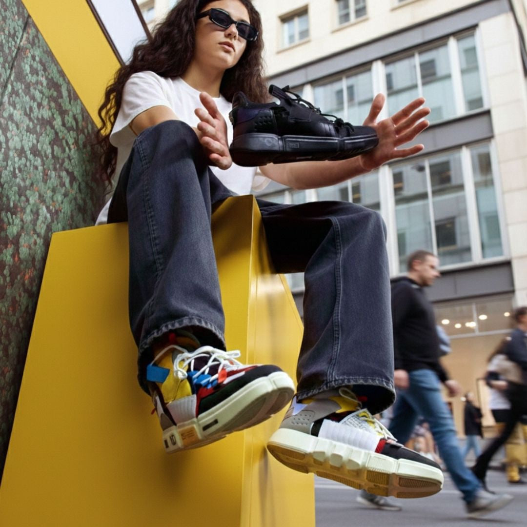 Cloud Walk Sneakers street pose