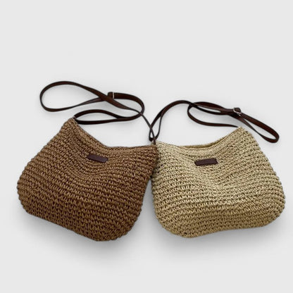 Sienna woven bags in brown and beige