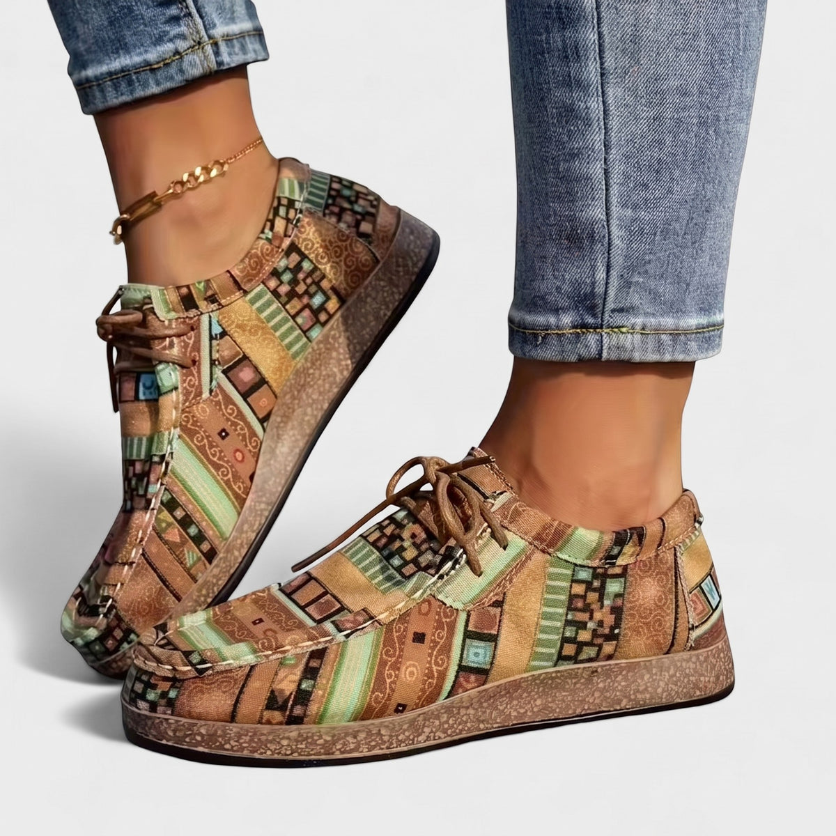 Evrey Boho Comfort Shoes - Khaki