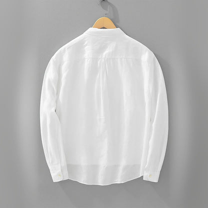 Evrey Collar Shirt in white, back view