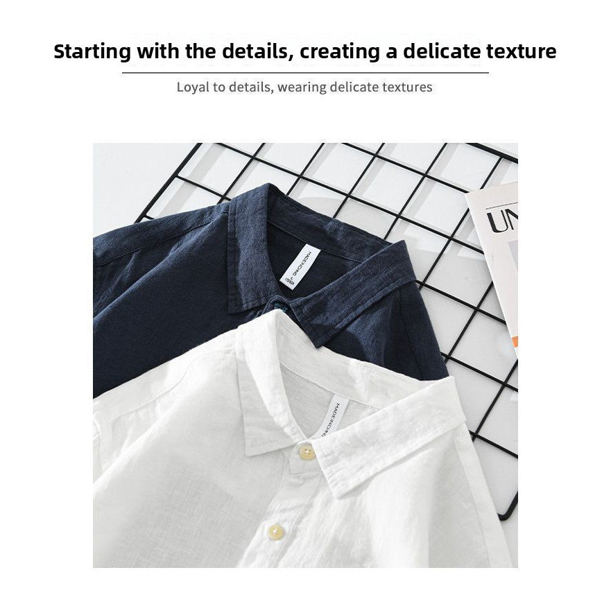 Evrey Collar Shirt fabric texture detail
