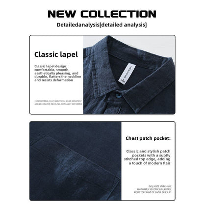 Evrey Collar Shirt collar and chest pocket detail