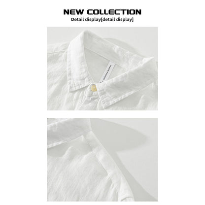Evrey Collar Shirt in white, collar detail