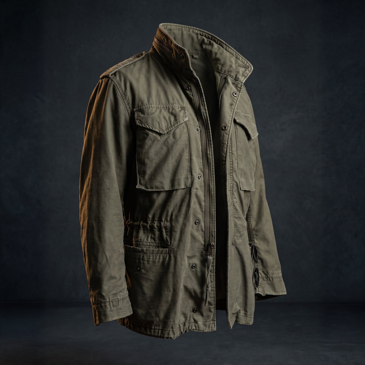 Hadley washed canvas field jacket in olive