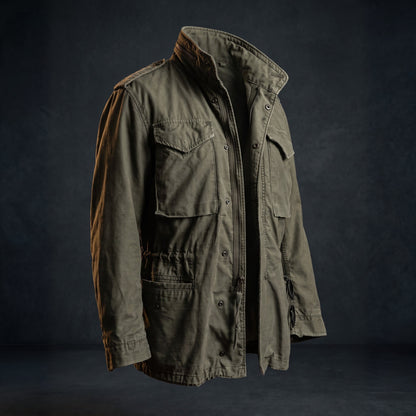 Hadley washed canvas field jacket in olive