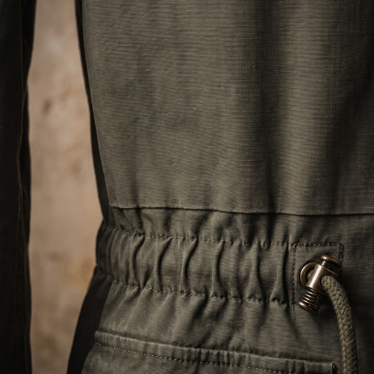 Hadley field jacket drawstring waist detail