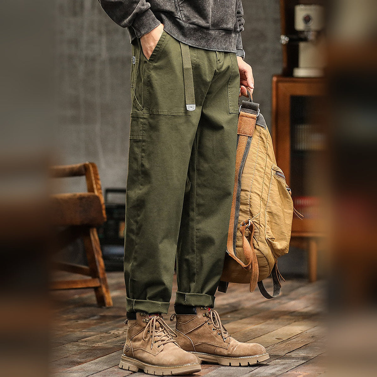 Hartley Utility Trousers - Army Green