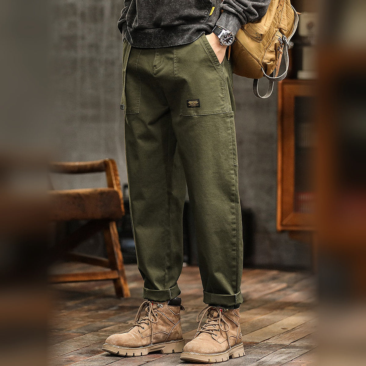 Hartley Utility Trousers - Army Green