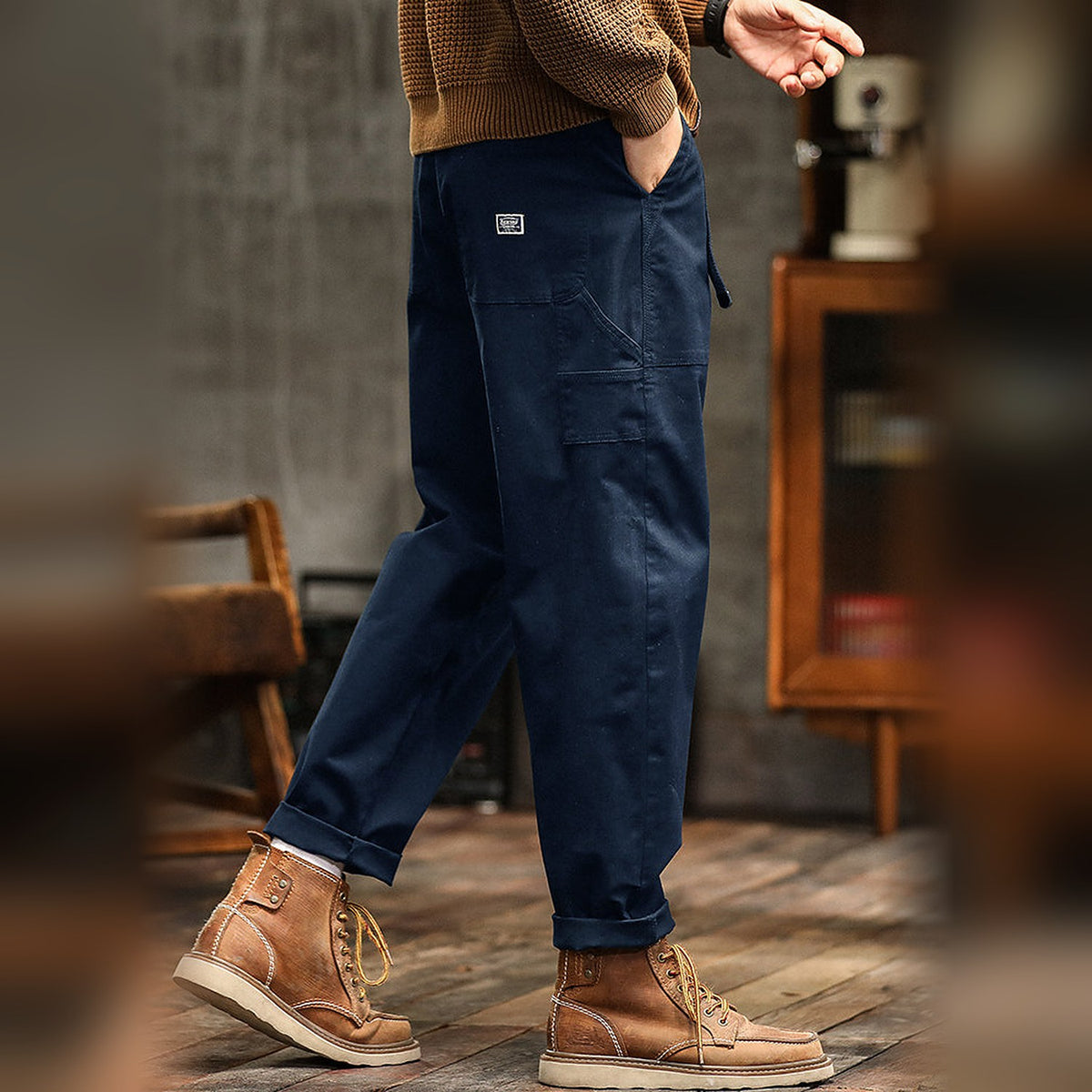 Hartley Utility Trousers - Navy Blue