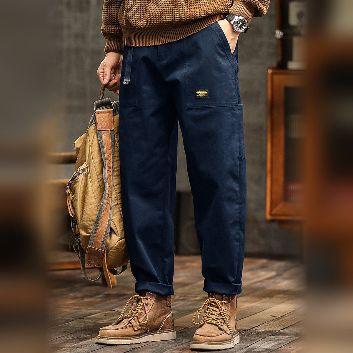 Hartley Utility Trousers - Navy Blue