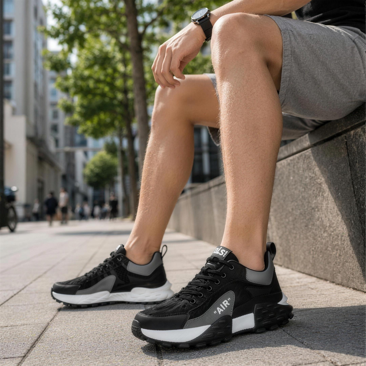 AeroStride shoes worn outdoors