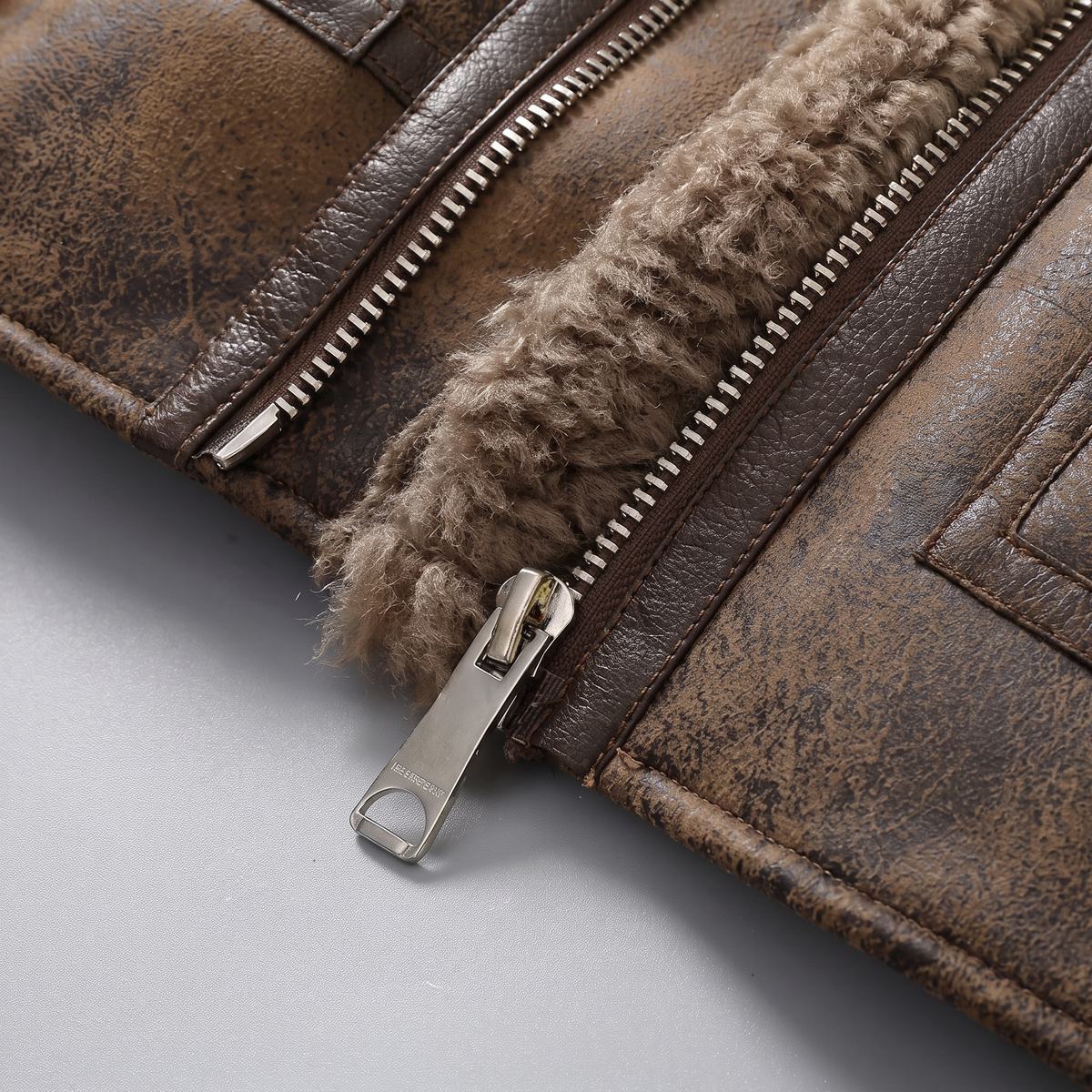Heirloom Shearling Jacket - zip detail