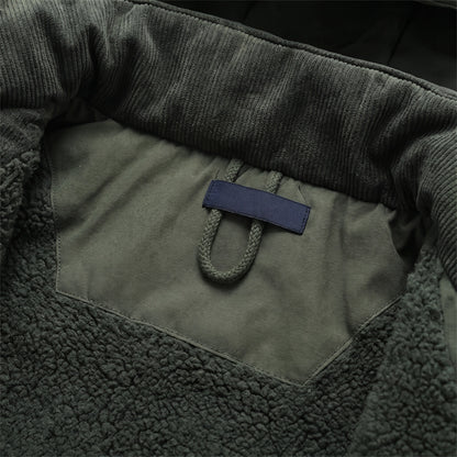 Kingsley parka detail: hanging loop inside the collar